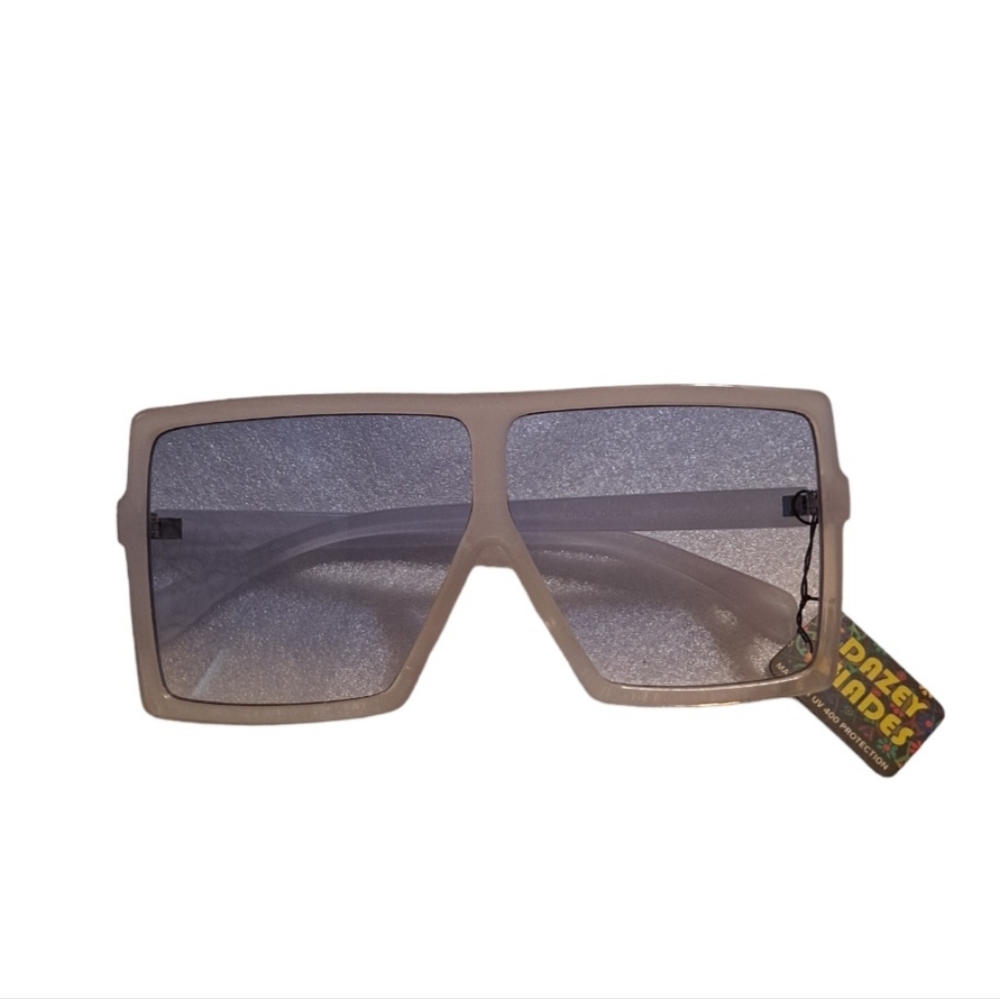 111.) Two~Tone Big Square Sunglasses - Picture 1 of 6